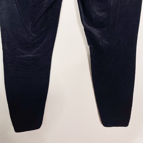 LOFT Size 28 / 6 Navy Blue Curvy Skinny Corduroy Pants High Waist Cotton Modal - Picture 6 of 11